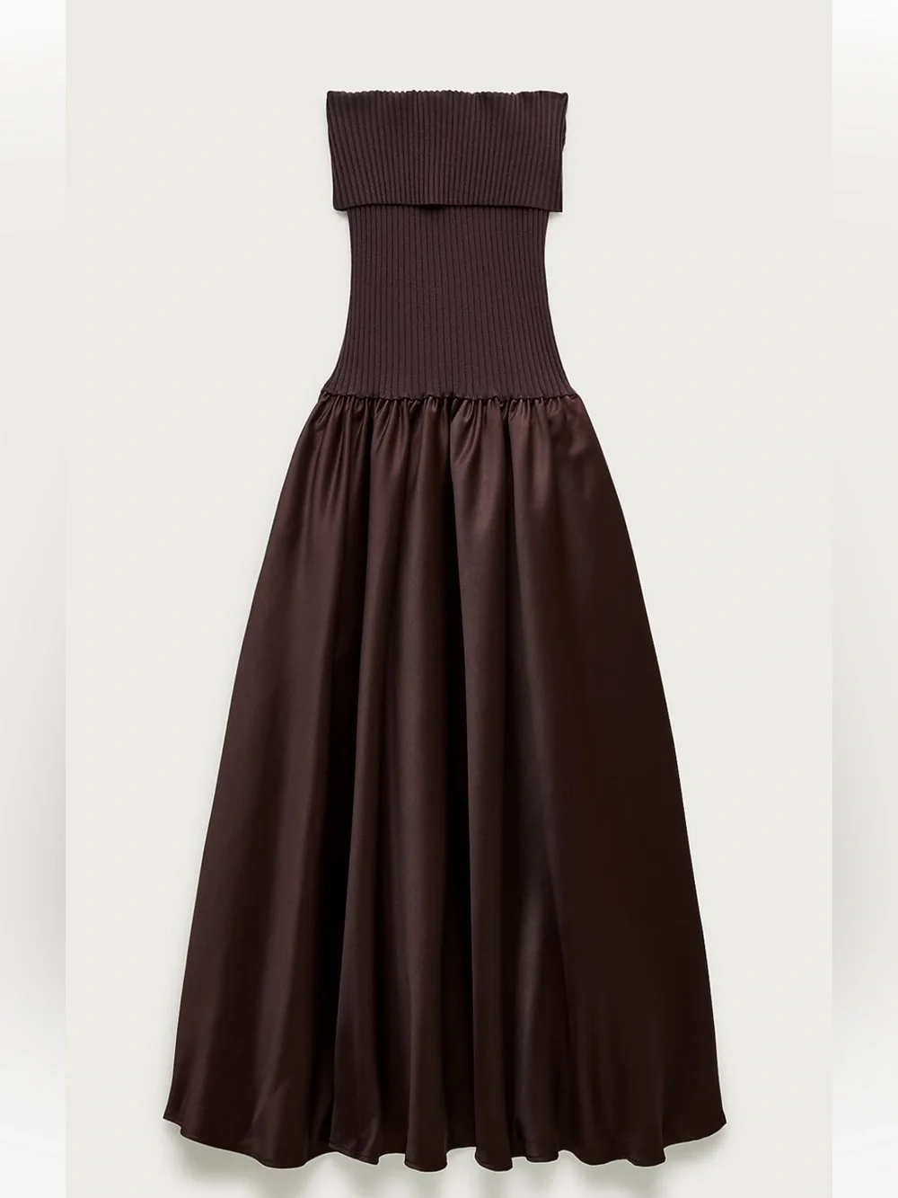 NWT Collection foldover mixy dress in duchesse satin
